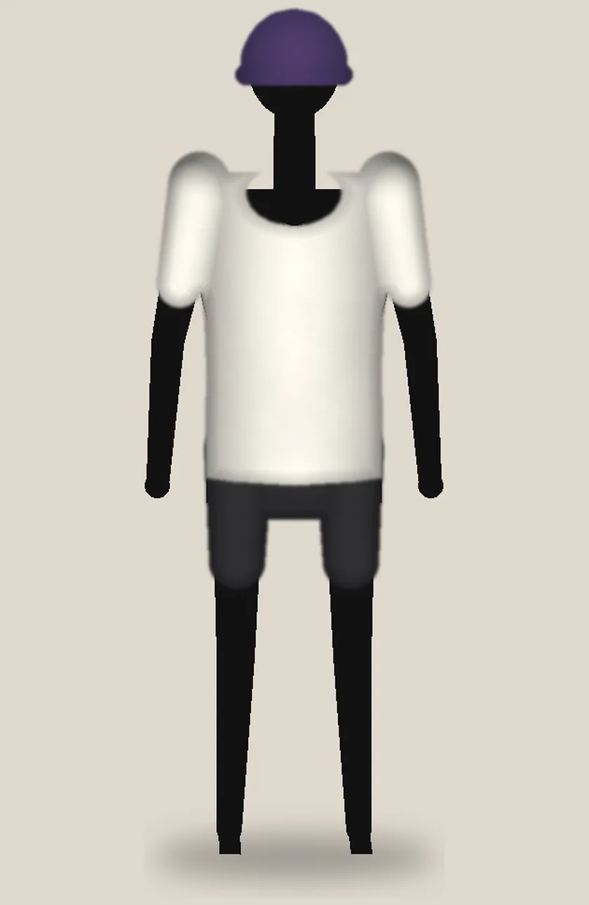 bone shirt, stand front, athletic cut